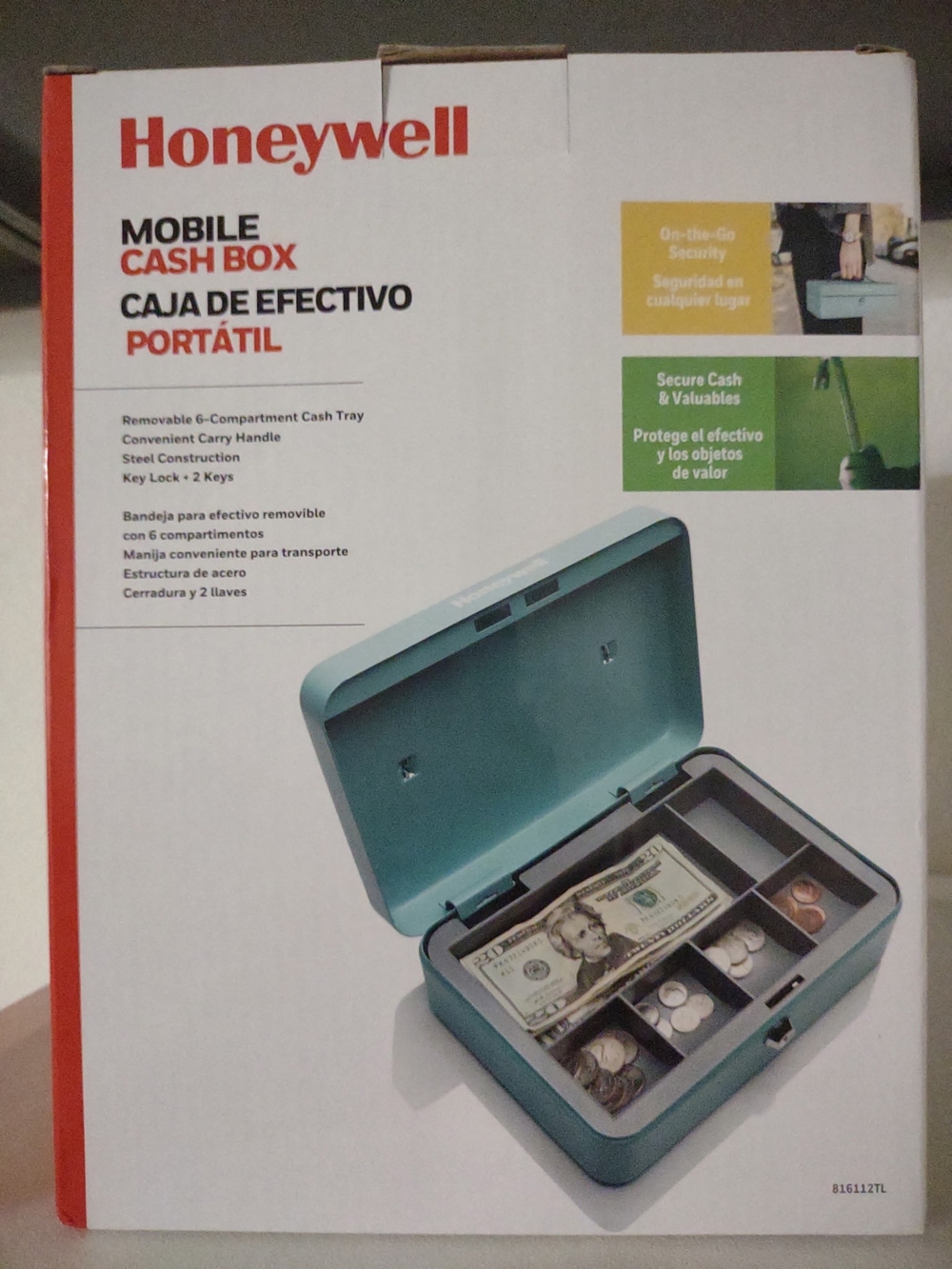 Honeywell Mobile Cash Box in Teal